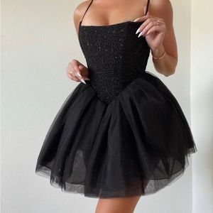 Black tulle cupcake dress